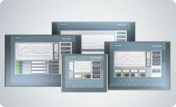Paneles HMI Siemens mostrados en el catálogo Tecno All